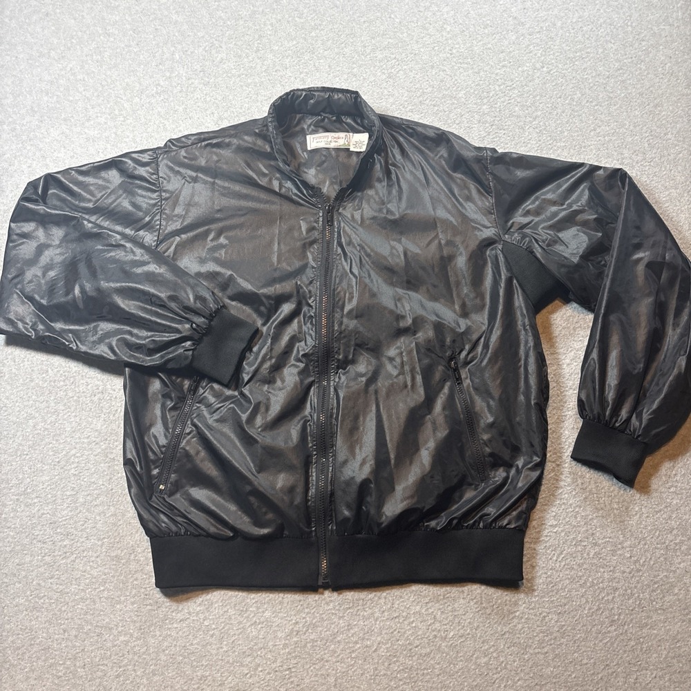 Turnburry Classics Golf 100% Nylon Black Zip Up Jacket Windbreaker Bomber Mens L